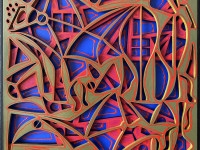 Sol Guillon, ARP 3, ensamblaje y técnica mixta sobre madera